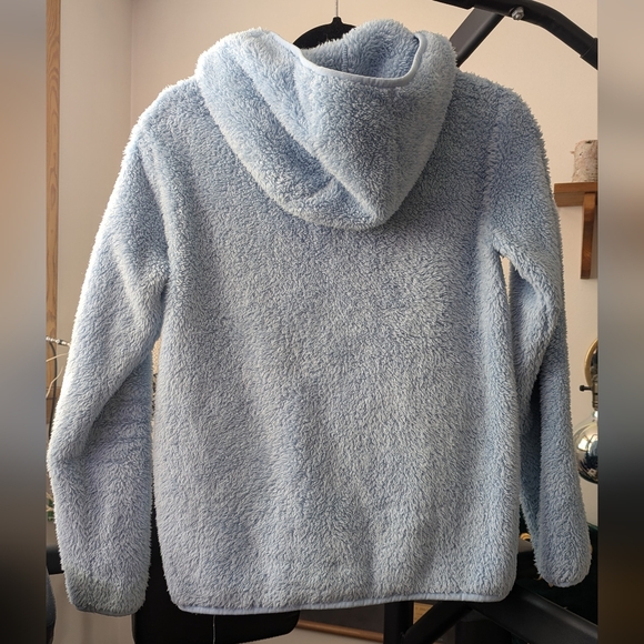 Eddie Bauer Powder Blue Fleece Full Zip Hoodie size XS - EUC - Picture 2 of 3